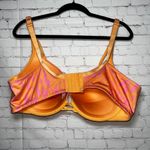 Cacique ✨ Lane Bryant Push Up Plunge Underwire Bra Orange Pink Animal Print 44D Photo 1