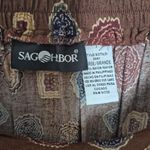 Sag Harbor  Brown Vintage Boho Midi Skirt Bollywood Minimalist Size Large Photo 2