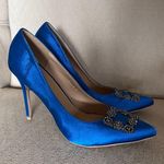 ALBA Satin Royal Blue Stiletto High Heel Women’s Shoes Sz 7 EUC Photo 3