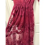 Honey Punch Small Maxi Lace Purple Dress Photo 3