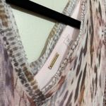 T Tahari  Sleeveless Midi Dress Snake Leopard Animal Print Pink Tan Brown Size S Photo 3