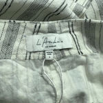 L’Academie The Lark High Waist Tie Short in White Stripe Size US Small Photo 11