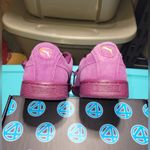 Puma Suede purple ribbon sneakers size 7 Photo 6