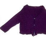Free People Purple  wool and angora rabbit hair blend button up cardigan Photo 2