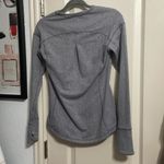 Lululemon Outrun Long Sleeve in Arctic/Ice Gray Suited Jacquard Photo 3