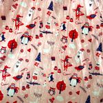 Unique Vintage Christmas Print Full Swing Skirt Cotton Pockets Winter Penguin Photo 5