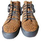 Sperry REBECCA MINKOFF x  Woman's High Top Pony Hair Animal Print Shoes Size 8 Photo 4