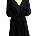 Bloomchic Dress Sz18/20 Butterfly Sleeves High/Low Ruffle Hems Wrap Front Belted Photo 0