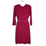 Forever 21  Hot Pink Notch Printed Long Sleeve Wrap Dress S Photo 1