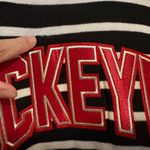 Ohio State Buckeyes Poncho XS/S Black and White Striped Gameday Couture Oversize Photo 1