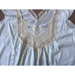 Vintage Light Green Nightgown lace embroidery Size S cottagecore‎ shabby chic Photo 2