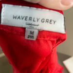 Waverly Grey Halter Keyhole Floral Chiffon Red Mini Dress Medium Photo 8