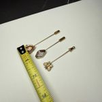 Signed Avon Lapel Stick Pin Gold Tone Lot Of 3 Cameo, Butterfly Etc Photo 13