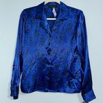 Kasper π¦ NWT & Company Petite Button Silk Leopard Blouse 2P Photo 3