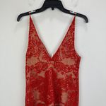 Free People  Night Shimmers Mini Slip Dress Red Sequin Boho Festival US 2 NWT Photo 13