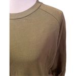ZARA  Womens Sweatshirt Ribbed Sleeve Olive/Army Green Small Photo 5