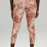 Lululemon NWT  Align Crop 23" Shine - Diamond Dye Misty Shell Cacao Dot Foil - 2 Photo 0