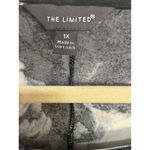 The Limited  Abstract Watercolor Long Sleeve Basic Tee Plus Size 1X Navy Black Photo 4