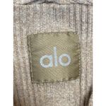 Alo Yoga Muse Women's Brown Ribbed Knit Hooded Long Sleeve Crop Sweatshirt Top M Size M Photo 2