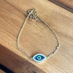 14k gold real diamond evil eye bracelet Photo 0