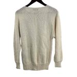 Nannell Vintage Cream Metallic Thread Floral Pullover Sweater Med/Large (est) Photo 3