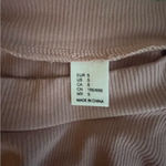 Pink Ribbed‎ Long Sleeve Mock Neck Crop Top – Small – Y2K Minimalist Layering Photo 5