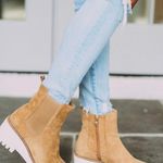 These Three Boutique camel booties Photo 0