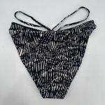 JONATHAN SIMKHAI Alani Bikini Swim Bottoms Size Small NWT Abstract Fern B&W Black Photo 3