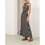 Zimmermann NWT Illuminate Halter Knit Midi Dress Black/Cream Size 0 Photo 6