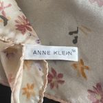 Anne Klein Vintage Romantic 100% Silk Scarf Floral Print 33" Pink Green Photo 11