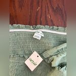 Aerie NWT  green smocked top with ruffle detail XL 55% cotton Photo 12