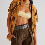 Free People Charleston Madras Check Button Up Shirt Photo 0