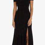 Nightway  Evening Gown Black with slit and cut out shoulders  Photo 0