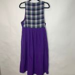 Cottagecore Purple Plaid Babydoll Dress Sz Medium Photo 5