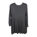 KEDZIOREK Dark Grey Knit Cotton Pleated Tunic Long Sleeve Women's 40 / US 6 Gray Photo 1