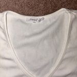 Timing  White Ribbed Long Sleece Crop Top Photo 5