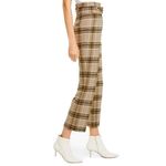 Jonathan Simkhai Belted Plaid Trouser Pants‎ Wool
Blend Ochre 6 Tan Photo 1