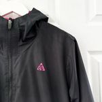 Nike ACG Vintage Black Pink Mesh Hood Cinched Windbreaker Jacket Medium Women Photo 1