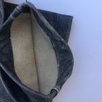 Frankie B. Grey and Black Flared Distressed Leather Jeans Gray Photo 4