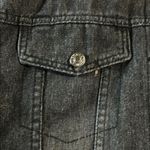 Womens Black Jean Jacket with Faux Fur lining Brown Size XL Photo 2