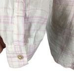 Free People  No Limits Oversized Linen Alabaster Combo Shirt Photo 12