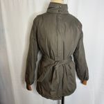 Members Only  Vintage 80s Belted Parka Puffer Coat Women 9/10 Olive Green Photo 1