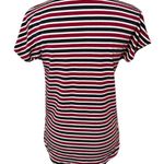 Daniel Cremieux Women's | Cremieux | Red Striped Crew Neck Fitted Casual Top - S Photo 3
