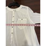 Free People  white gauze boyfriend button down shirt  Size Medium Photo 5