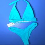 NWT Halter Bikini Set in Turquoise / Small‎ Blue Photo 2