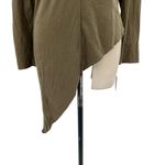 Owens’ Slab by Rick Owens Asymmetrical Long Sleeve Tee Green Size Small Photo 3