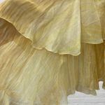 Max Studio  Golden Yellow Silk Ruffle Dress | Special Edition | Size S Photo 11