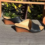 Franco Sarto Doutzen 2 Wedge Slide — Black Butter‑Soft Leather, Size 7.5 Photo 2