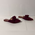 Madewell burgundy pointy toe bow slide mules shoes size 7.5 Photo 1