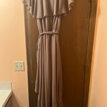 Show Me Your Mumu Jess Ruffle Midi Dress in Dune Chiffon Photo 6